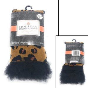 HOLIDAY INSPIRATION Kids Girls 3 years Child's Leg Warmer Animal Print 1pair NEW